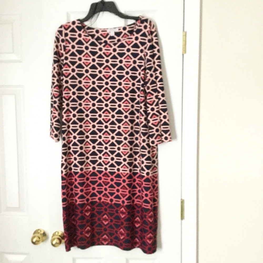 Charter Club Dress Size Large, peach/orange/red